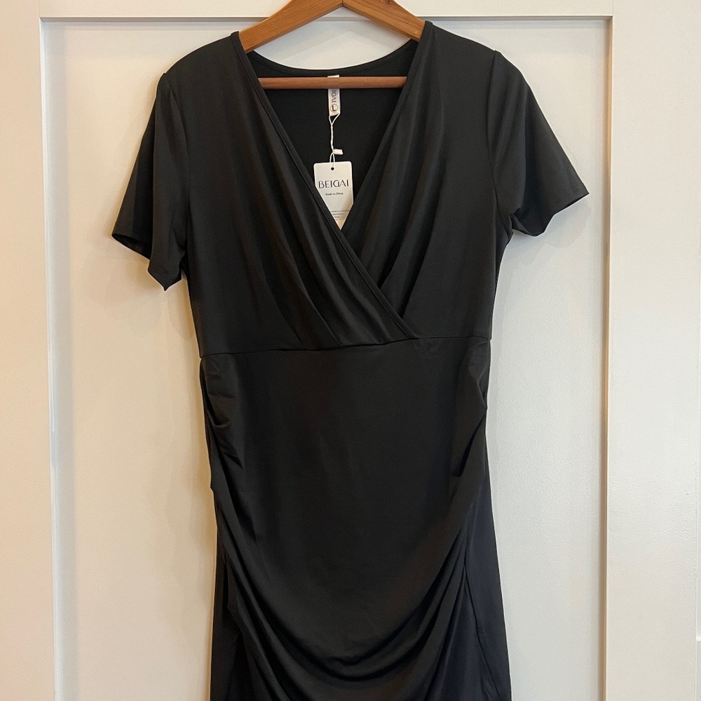 Ruched Black Dress